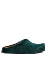 Marni chaussons Fussbett Sabot en raphia - Vert