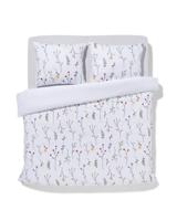 HEMA Dekbedovertrek 240x200/220cm zacht katoen veldbloemen wit (wit)