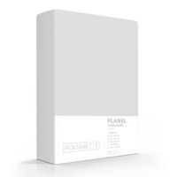 Flanellen Hoeslaken Zilver Romanette-160 x 220 cm