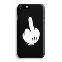 Middle finger black: Volledig Geprint iPhone 7 Hoesje