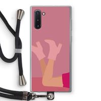 Pink boots: Samsung Galaxy Note 10 Transparant Hoesje met koord
