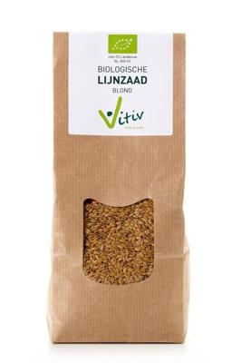Vitiv Lijnzaad blond bio 500 Gram Vitiv Lijnzaad blond bio 500 Gram