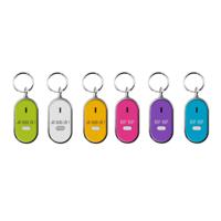 Terugfluitende sleutelhanger - 6x - LED lampje - fluitend - incl. batterij