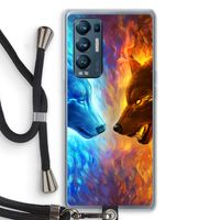 Fire & Ice: Oppo Find X3 Neo Transparant Hoesje met koord