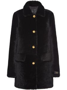 Prada manteau en mouton retourné - Noir