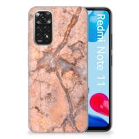 Xiaomi Redmi 10 | Redmi Note 11 4G | TPU | Siliconen hoesje | Marmer Oranje