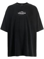 VETEMENTS T-shirt met logoprint - Zwart - thumbnail