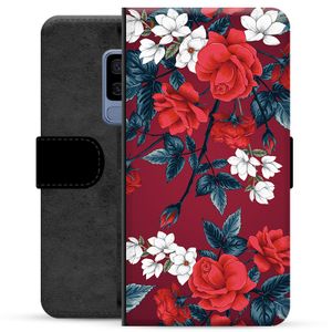 Samsung Galaxy S9+ Premium Wallet Hoesje - Vintage Bloemen