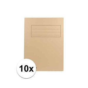 10x dossiermappen 24 x 35 cm beige