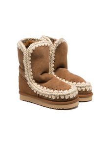 Mou Kids bottines Eskimo en daim - Marron