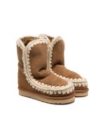 Mou Kids bottines Eskimo en daim - Marron