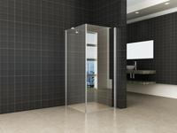 Wiesbaden swingdeur + zijwand UNI 900x900x2000 chr.8mm NANO