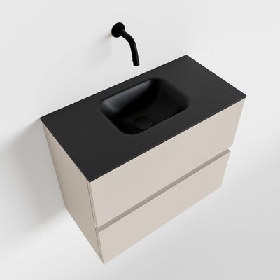 Toiletmeubel Mondiaz Ada | 60 cm | Meubelkleur Linen | Lex wastafel Urban Midden | Zonder kraangat