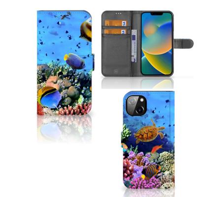 iPhone 14 Plus | Telefoonhoesje | Met pasjeshouder | Vissen