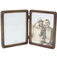 Fotolijstjes voor een dubbele foto - mango hout - foto frame - staand