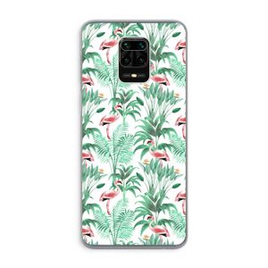 Flamingo bladeren: Xiaomi Redmi Note 9 Pro Transparant Hoesje