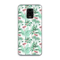 Flamingo bladeren: Xiaomi Redmi Note 9 Pro Transparant Hoesje
