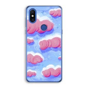 Roze wolken met vogels: Xiaomi Mi Mix 3 Transparant Hoesje
