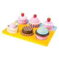 Small Foot Houten Speeleten Cupcakes en Cake Set, 13dlg. - thumbnail