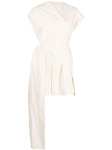 Uma Wang blouse en coton à design asymétrique - Tons neutres