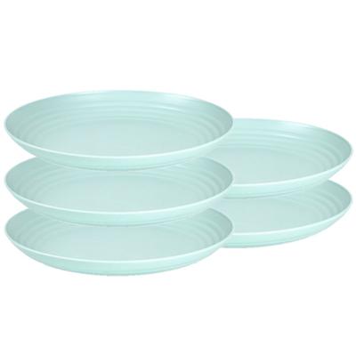 Plasticforte Rond bord/camping bord - Set van 10x stuks - D25 cm - mintgroen - kunststof