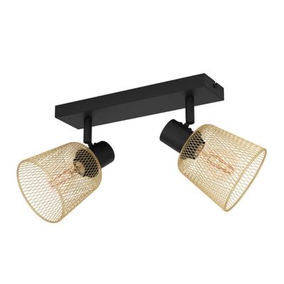 Eglo PlafondlampCoslada 2-lichts - goud met zwart - 900694