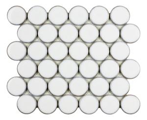 Mozaïek tegels Rond Wit 30,4x26,3 - Rond Wand en vloer Geglazuurde porseleinen steengoed