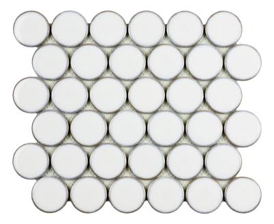 Mozaïek tegels Rond Wit 30,4x26,3 - Rond Wand en vloer Geglazuurde porseleinen steengoed