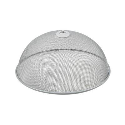 Voedselkap - rond - 30 cm - grijs - metaal - vliegenkap