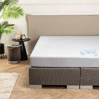 Molton Hoeslaken Badstof Waterdicht - 90x210 Cm - Fresh And Co Matrasbeschermer - Dekbed-Discounter.nl