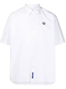 AAPE BY *A BATHING APE® chemise boutonnée à patch logo - Blanc