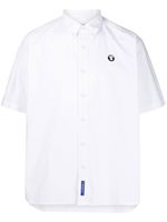 AAPE BY *A BATHING APE® chemise boutonnée à patch logo - Blanc - thumbnail