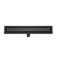 Douchegoot met Tegelrooster en Flens BWS Roos 90x7 cm Mat Zwart Boss & Wessing