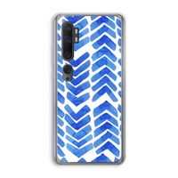 Blauwe pijlen: Xiaomi Mi Note 10 Transparant Hoesje