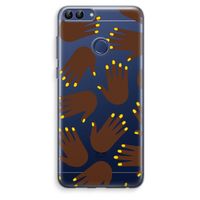 Hands dark: Huawei P Smart (2018) Transparant Hoesje