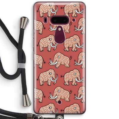 Mammoet: HTC U12+ Transparant Hoesje met koord