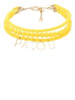 Patou collier Pop Pearls à breloque logo - Jaune