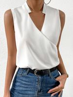 Plain Cross Neck Casual Cross Shirt - thumbnail