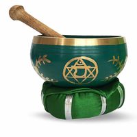 Klankschaal met Klopper en Kussen - Heart Chakra (12 cm)