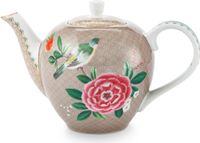 Pip Studio Blushing Birds 750ml theepot (Kleur: blauw) - thumbnail