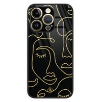 iPhone 14 Pro Max glazen hardcase - Abstract faces