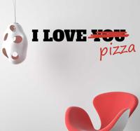 Muursticker I love pizza