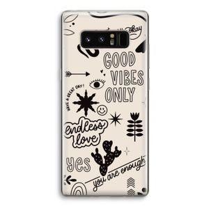 Good vibes: Samsung Galaxy Note 8 Transparant Hoesje