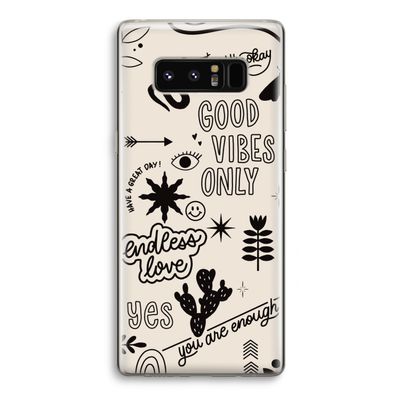 Good vibes: Samsung Galaxy Note 8 Transparant Hoesje