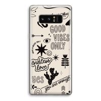Good vibes: Samsung Galaxy Note 8 Transparant Hoesje