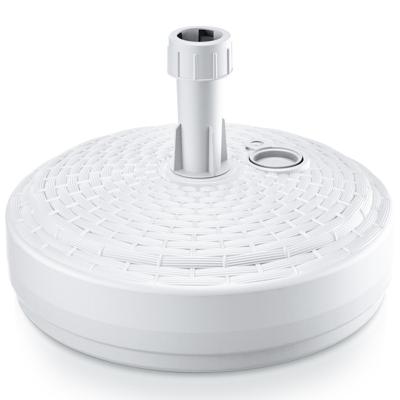 Prosperplast Parasolvoet rond - rotan - wit - 10L - D39 cm - kunststof