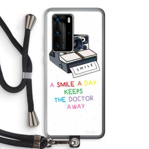 Smile: Huawei P40 Pro Transparant Hoesje met koord