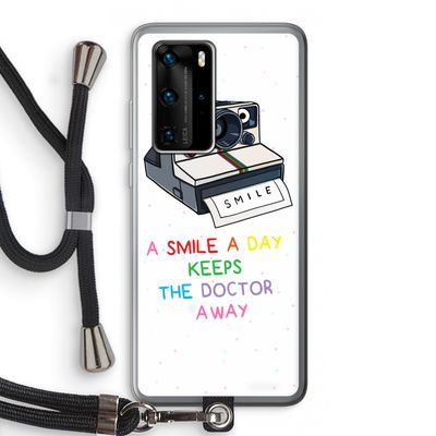 Smile: Huawei P40 Pro Transparant Hoesje met koord