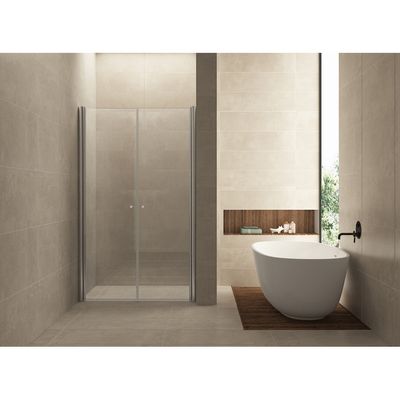 Wiesbaden dubbele pendeldeur in nis 900x2000 6 mm NANO glas