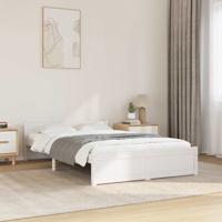 Bedframe massief hout wit 120x200 cm